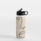 Abstract Face 17 Water Bottle Gallery Image 1