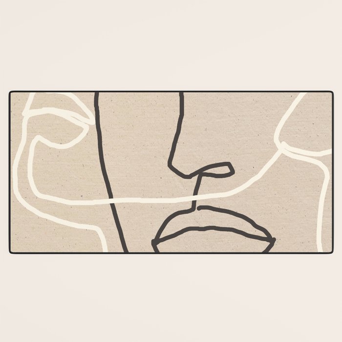 Abstract Face 17 Desk Mat Gallery Image 3
