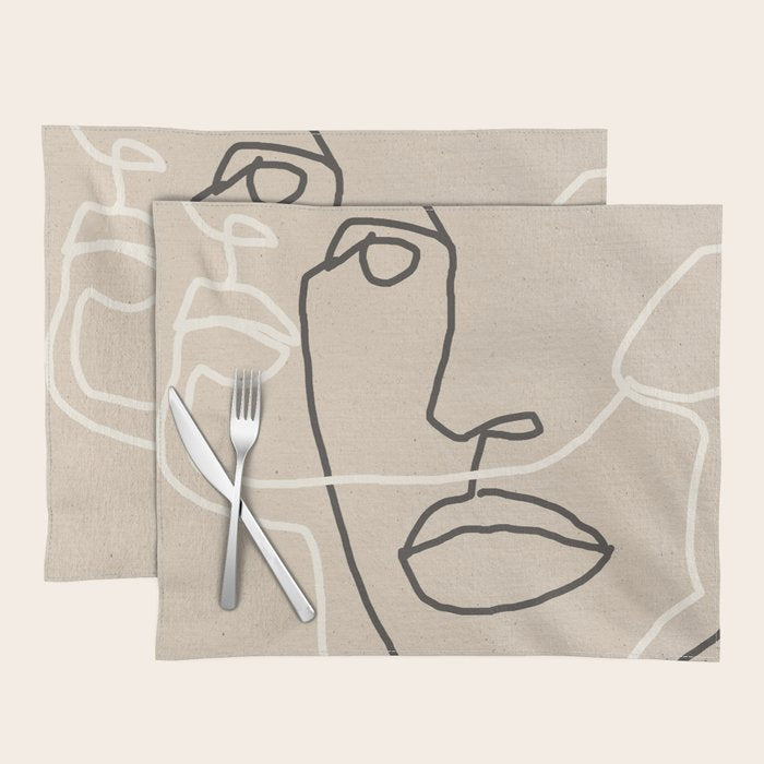 Abstract Face 17 Placemat Gallery Image 1