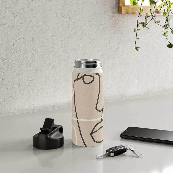 Abstract Face 17 Water Bottle Gallery Image 4