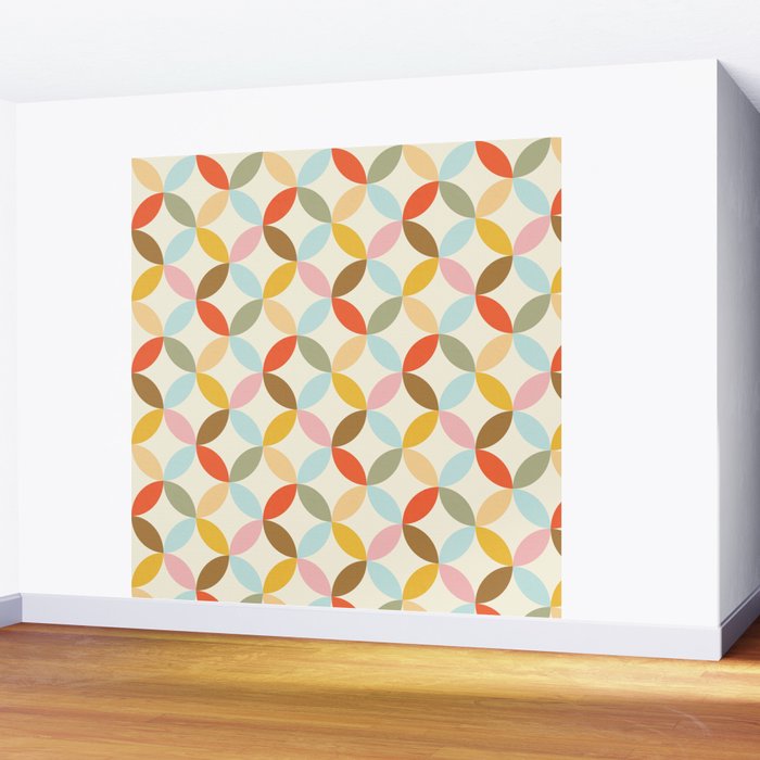  Mid-Century Mod Retro Pattern Wall Mural Gallery Image 2