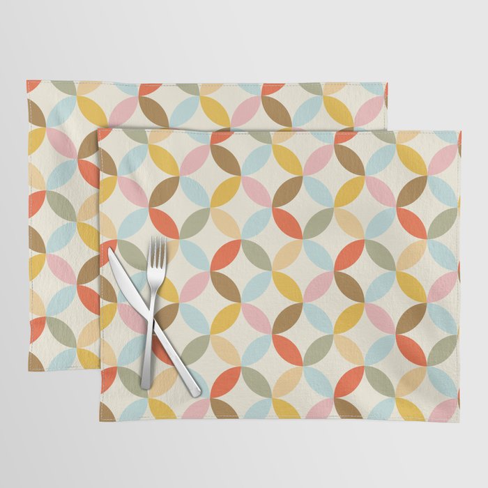  Mid-Century Mod Retro Pattern Placemat Gallery Image 1