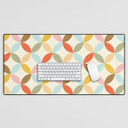  Mid-Century Mod Retro Pattern Desk Mat Gallery Image 1