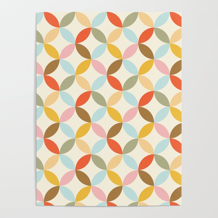  Mid-Century Mod Retro Pattern Poster Gallery Image 1