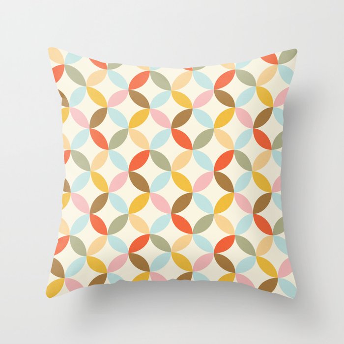  Mid-Century Mod Retro Pattern Throw Pillow Gallery Image 6