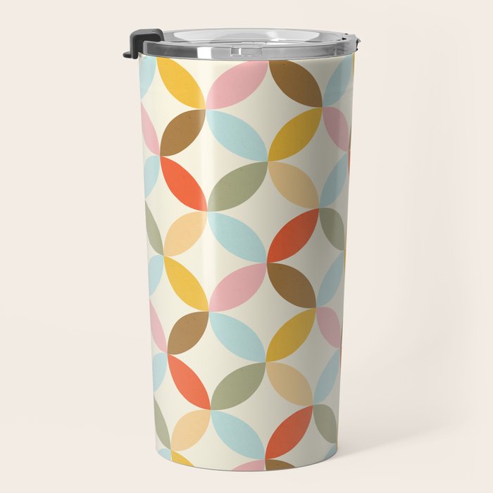  Mid-Century Mod Retro Pattern Travel Mug Gallery Image 3