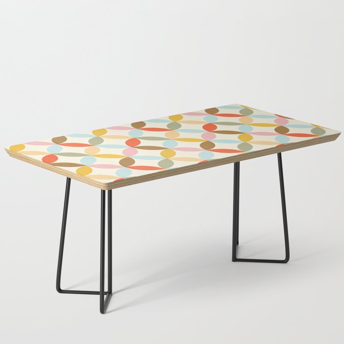  Mid-Century Mod Retro Pattern Coffee Table Gallery Image 1