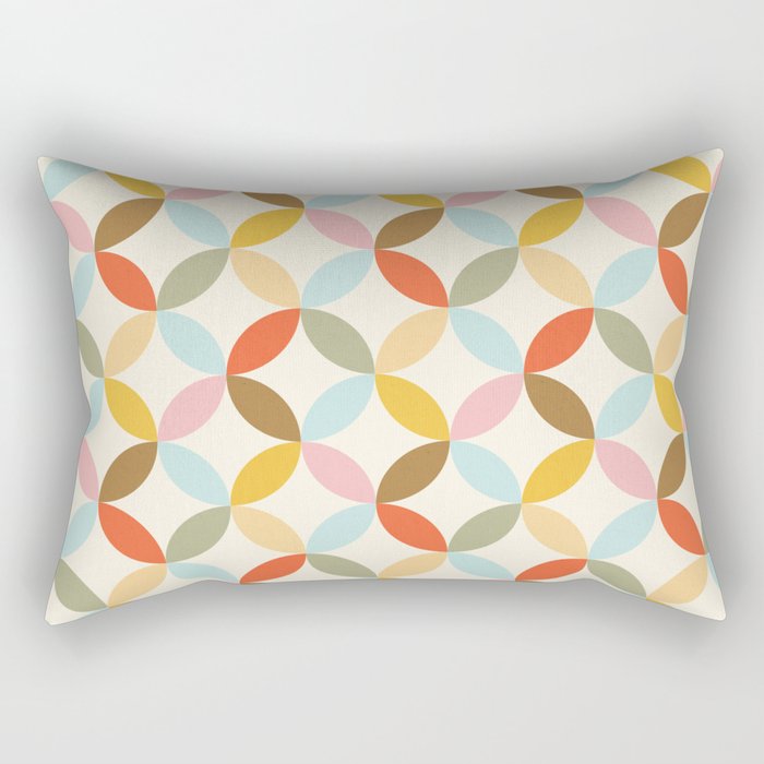  Mid-Century Mod Retro Pattern Rectangular Pillow Gallery Image 1