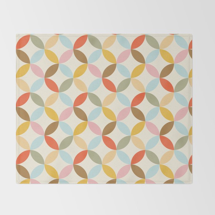  Mid-Century Mod Retro Pattern Throw Blanket Gallery Image 2