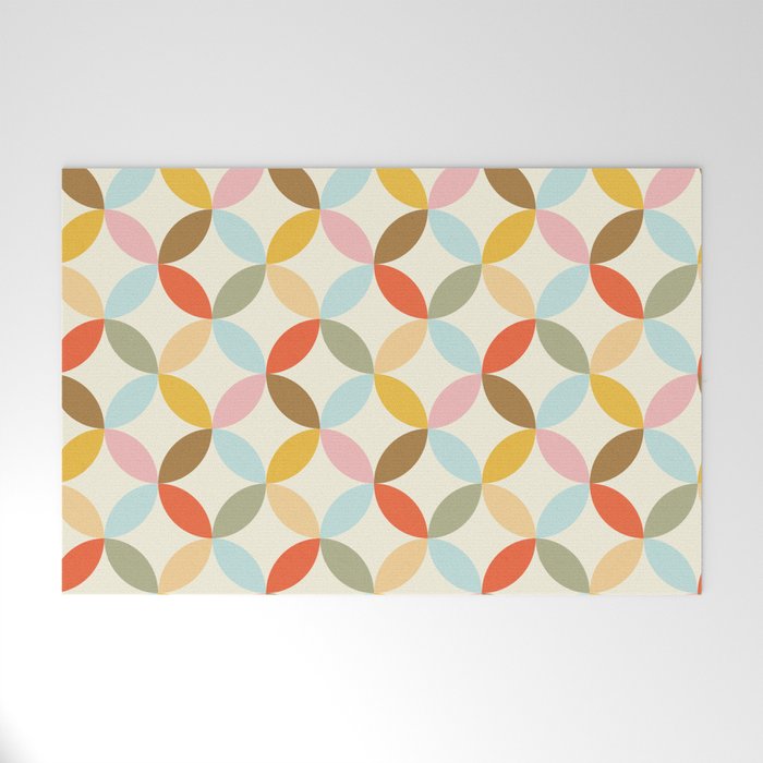  Mid-Century Mod Retro Pattern Welcome Mat Gallery Image 1