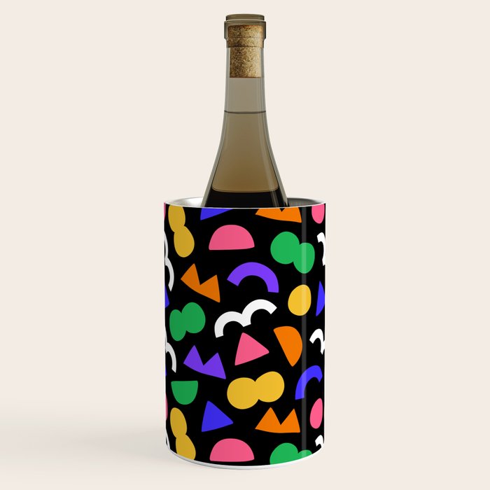 Colorful fun abstract shape art pattern Wine Chiller Gallery Image 2