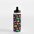 Colorful fun abstract shape art pattern Water Bottle Gallery Image 2