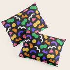 Colorful fun abstract shape art pattern Pillow Sham Gallery Image 3