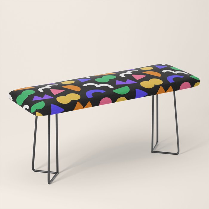 Colorful fun abstract shape art pattern Bench Gallery Image 1