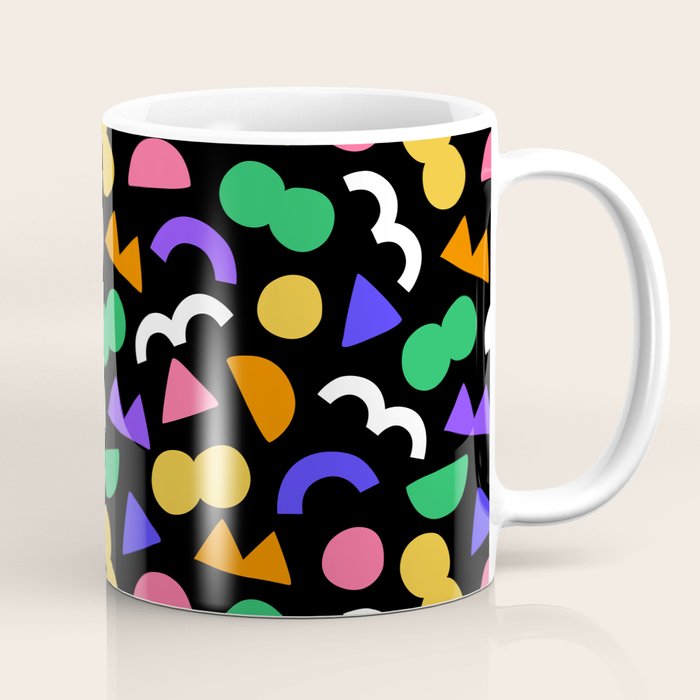 Colorful fun abstract shape art pattern Coffee Mug Gallery Image 1