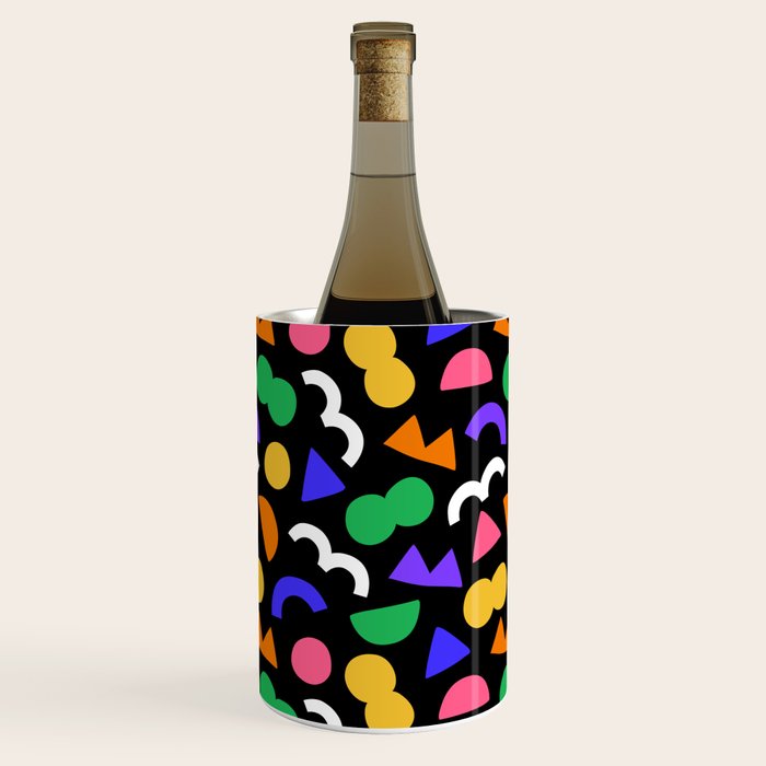 Colorful fun abstract shape art pattern Wine Chiller Gallery Image 1