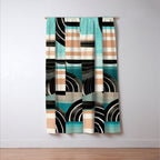 Retro Geometric Shapes 3 Window Curtain Gallery Image 3