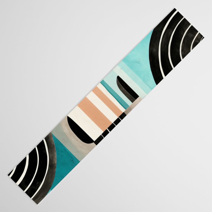 Retro Geometric Shapes 3 Table Runner Gallery Image 3