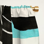 Retro Geometric Shapes 3 Window Curtain Gallery Image 2
