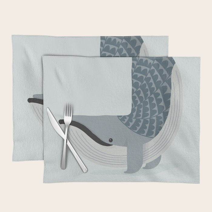 Whimsical Blue Whale Placemat Gallery Image 1