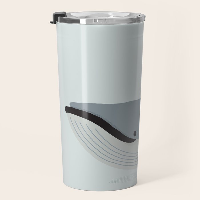 Whimsical Blue Whale Travel Mug Gallery Image 3