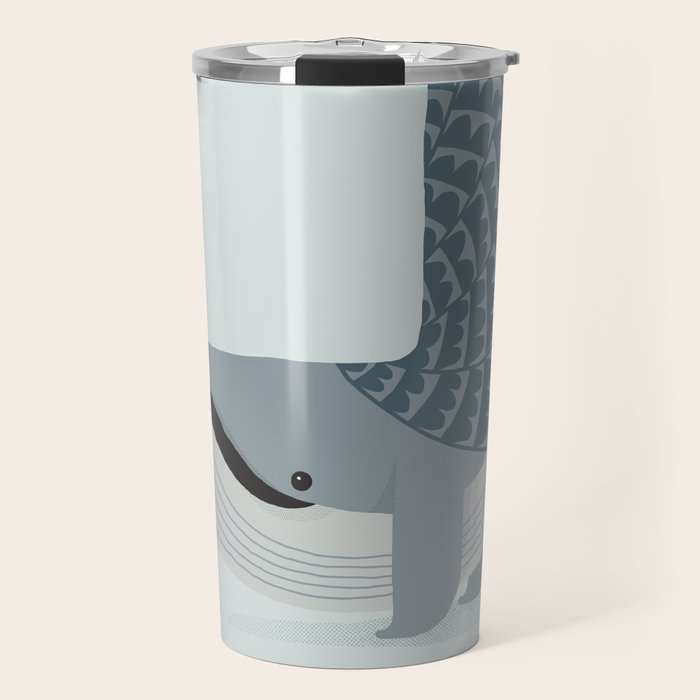 Whimsical Blue Whale Travel Mug Gallery Image 1