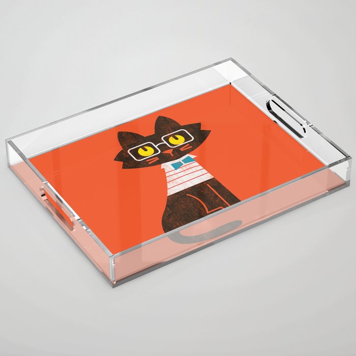 Fitz - Preppy cat Acrylic Tray Gallery Image 1