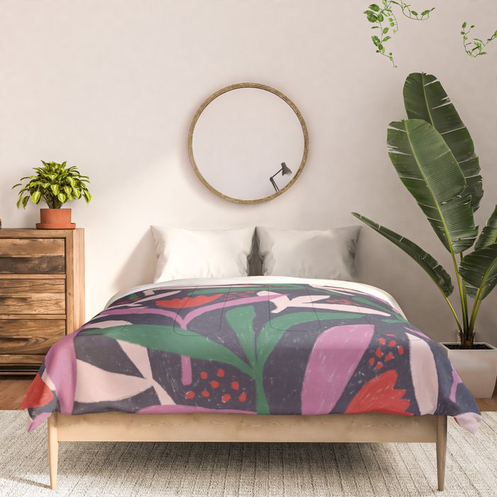 Hand Drawn Florals #2 Comforter Gallery Image 3