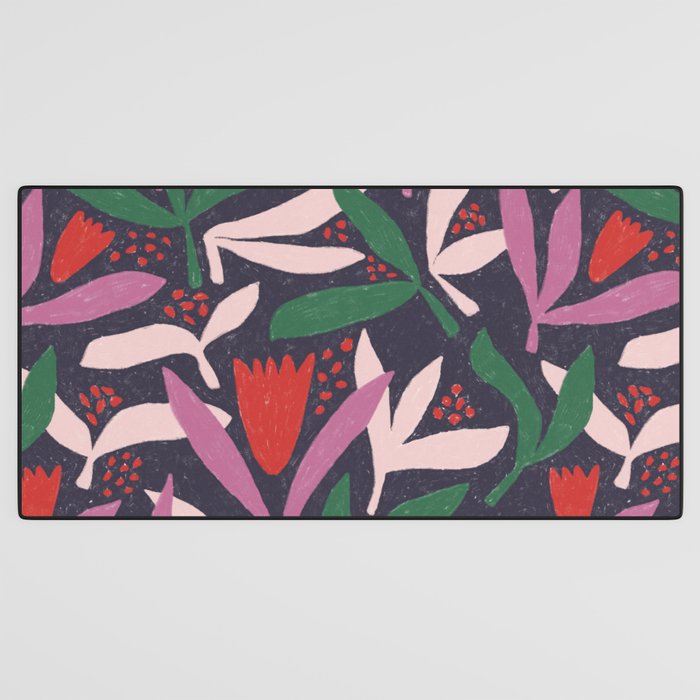 Hand Drawn Florals #2 Desk Mat Gallery Image 3