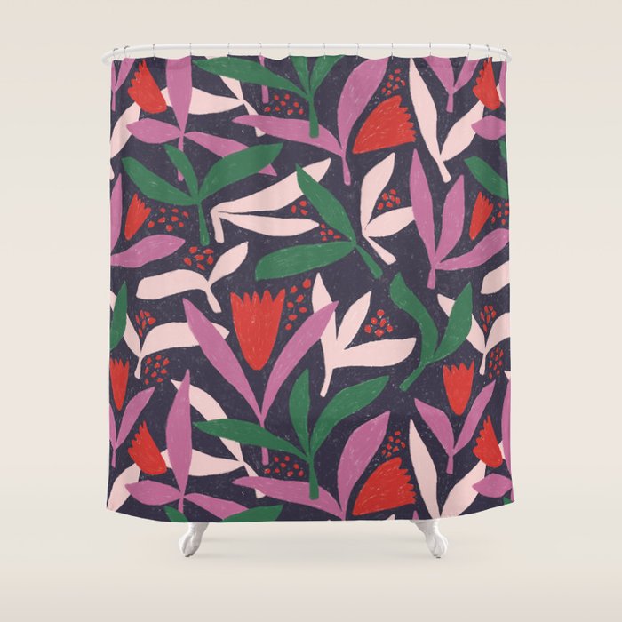 Hand Drawn Florals #2 Shower Curtain Gallery Image 1