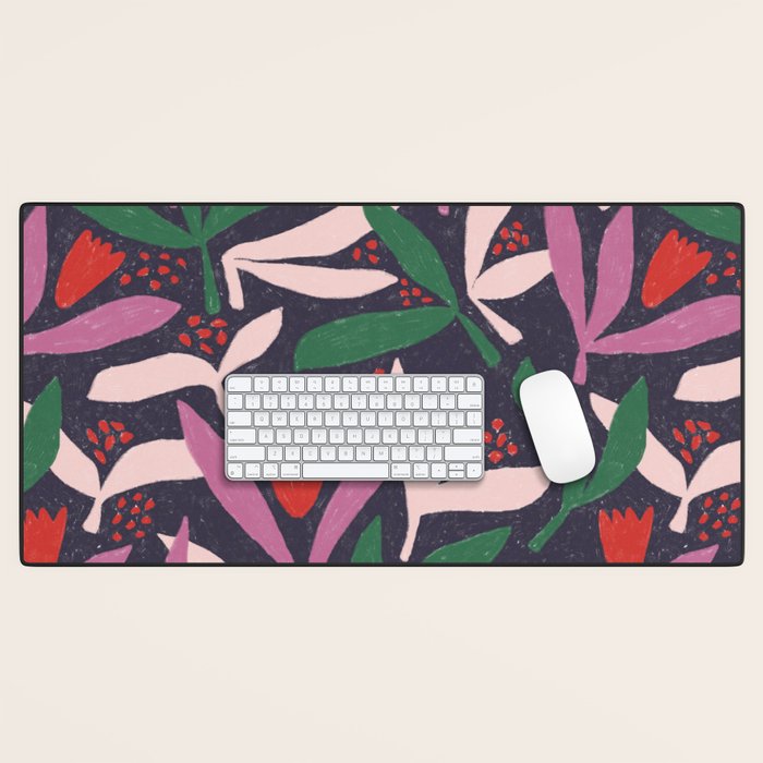 Hand Drawn Florals #2 Desk Mat Gallery Image 1