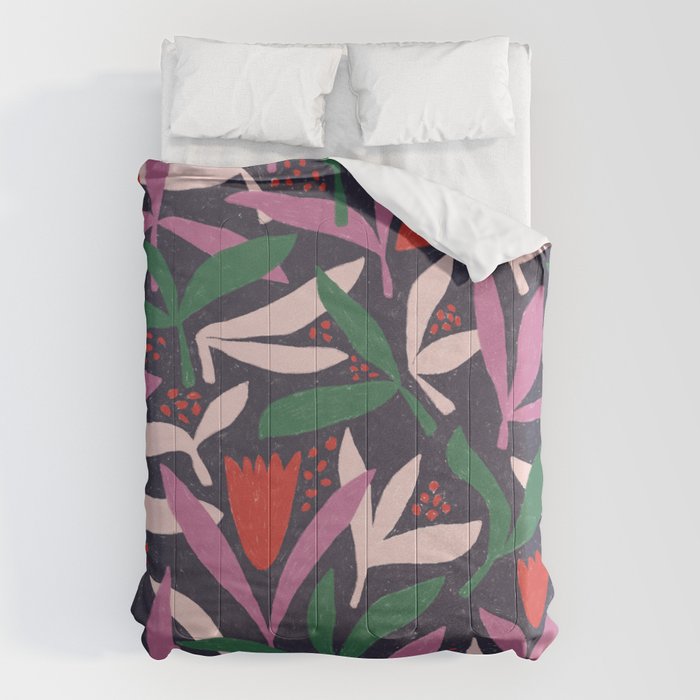 Hand Drawn Florals #2 Comforter Gallery Image 1
