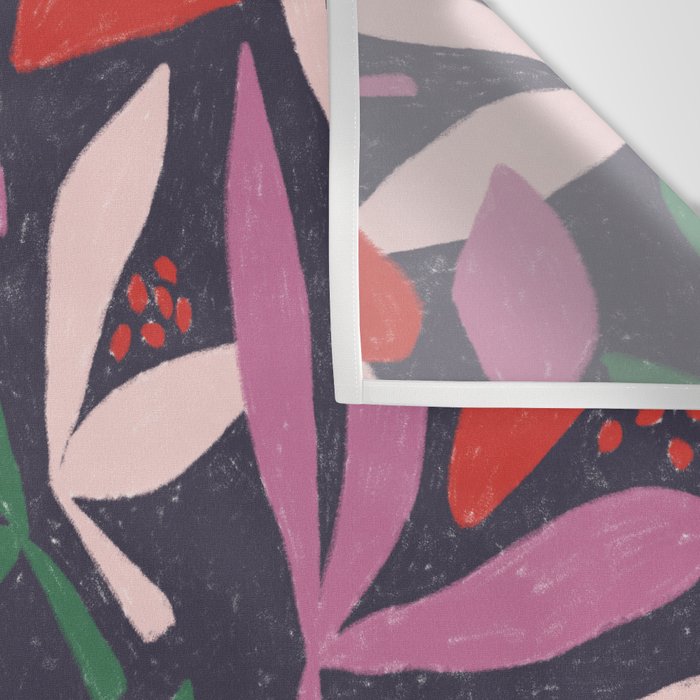 Hand Drawn Florals #2 Wall Tapestry Gallery Image 3