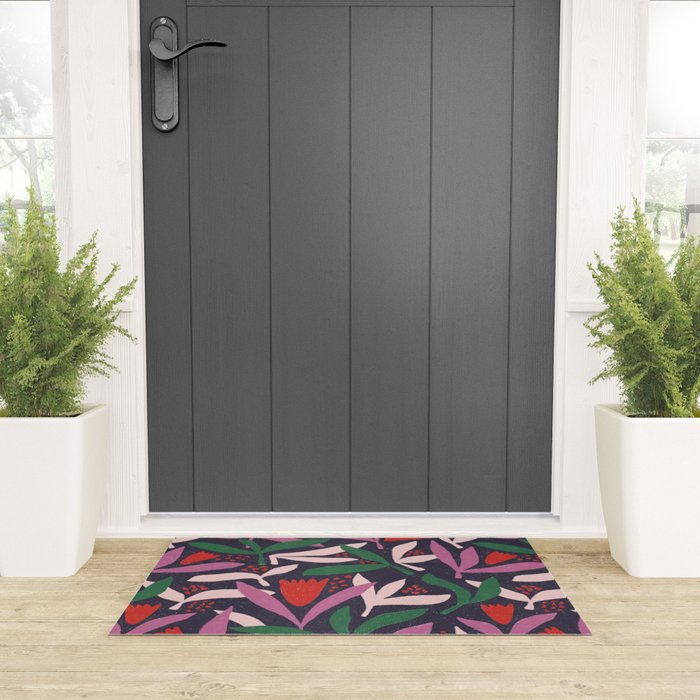 Hand Drawn Florals #2 Welcome Mat Gallery Image 3