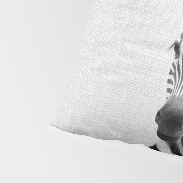 Baby Zebra - Black & White Pillow Sham Gallery Image 4