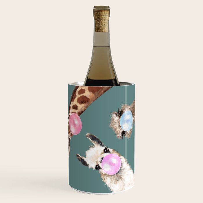 Bubble Gum Gang Dark Green Wine Chiller Gallery Image 1