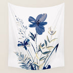 Blue flowers Wall Tapestry Gallery Image 4