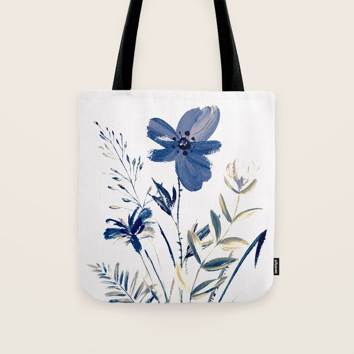 Blue flowers Tote Bag Gallery Image 1