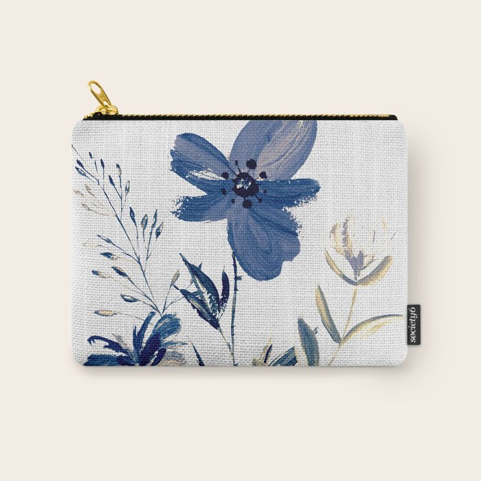 Blue flowers Carry All Pouch Gallery Image 1