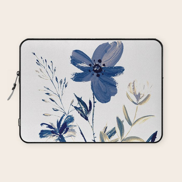 Blue flowers Laptop Sleeve Gallery Image 1