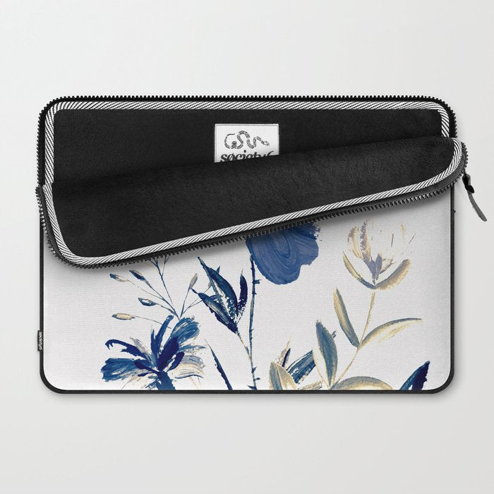 Blue flowers Laptop Sleeve Gallery Image 2