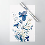 Blue flowers Wrapping Paper Gallery Image 1