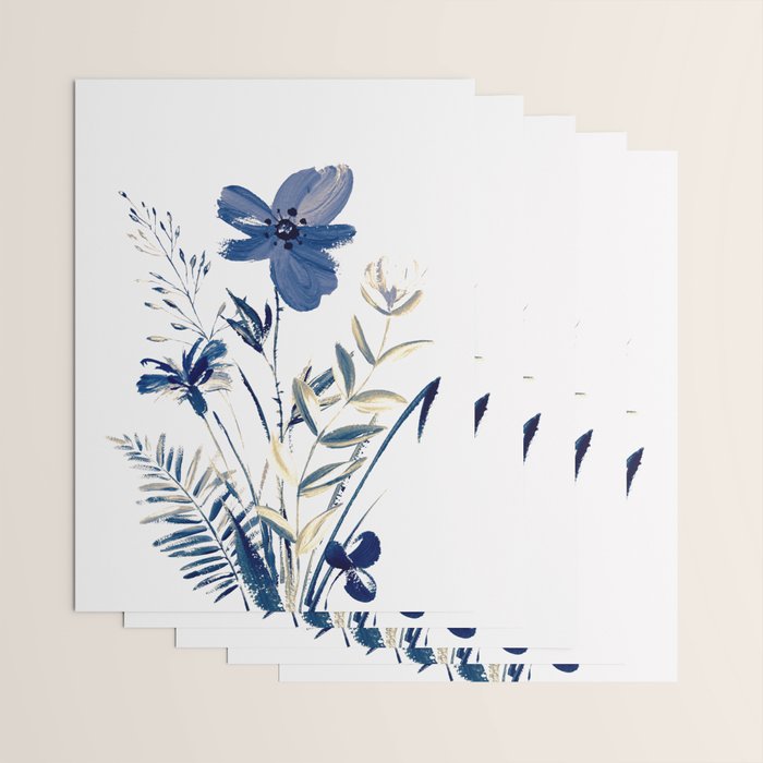 Blue flowers Wrapping Paper Gallery Image 3