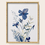Blue flowers Serving Tray Gallery Image 1