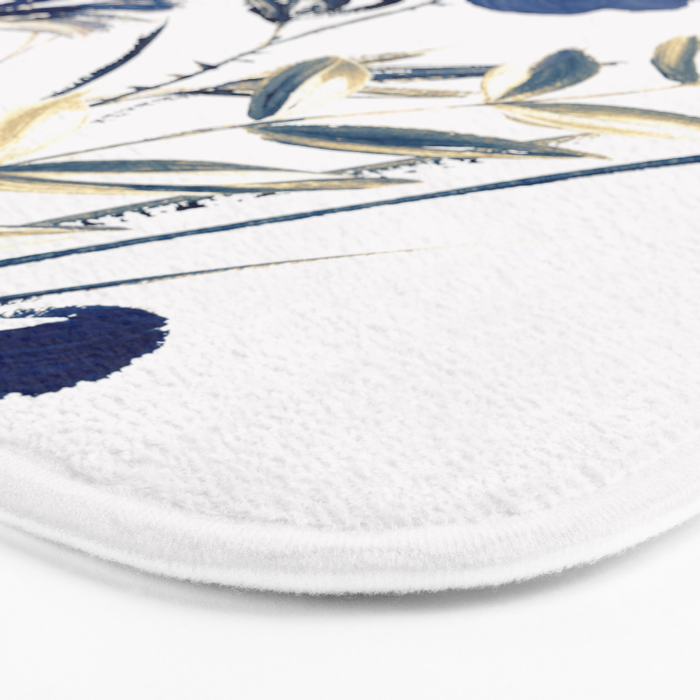 Blue flowers Bath Mat Gallery Image 3