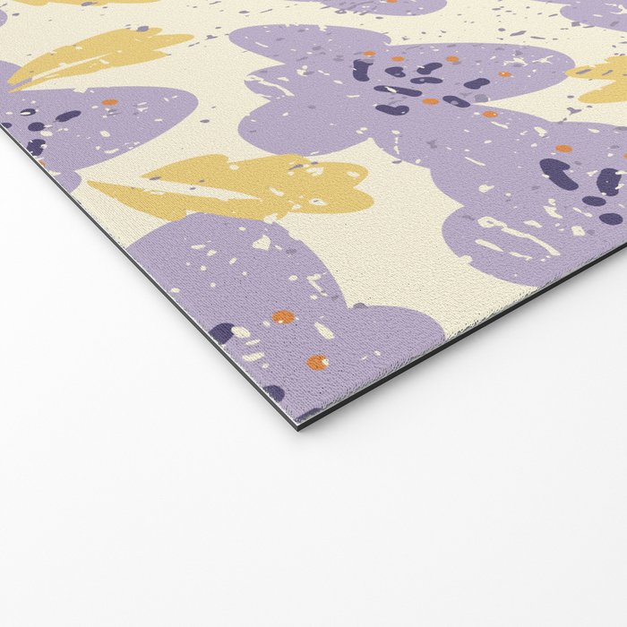 Big flowers Lanvender Welcome Mat Gallery Image 2
