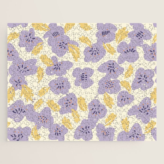 Big flowers Lanvender Jigsaw Puzzle Gallery Image 1