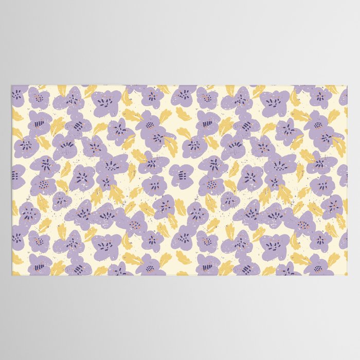 Big flowers Lanvender Tablecloth Gallery Image 2