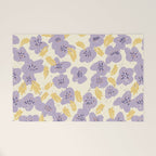 Big flowers Lanvender Welcome Mat Gallery Image 1