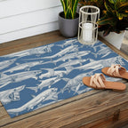 just sharks cobalt denim Outdoor Rug Gallery Image 2